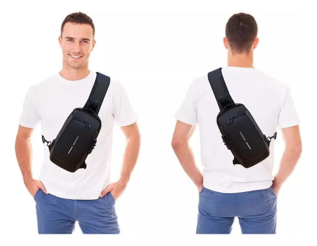 Bolso Antirrobo impermeable con cargador para tablet o celular