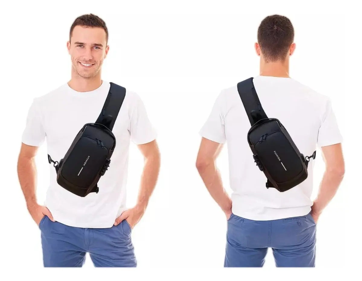 Bolso Antirrobo impermeable con cargador para tablet o celular